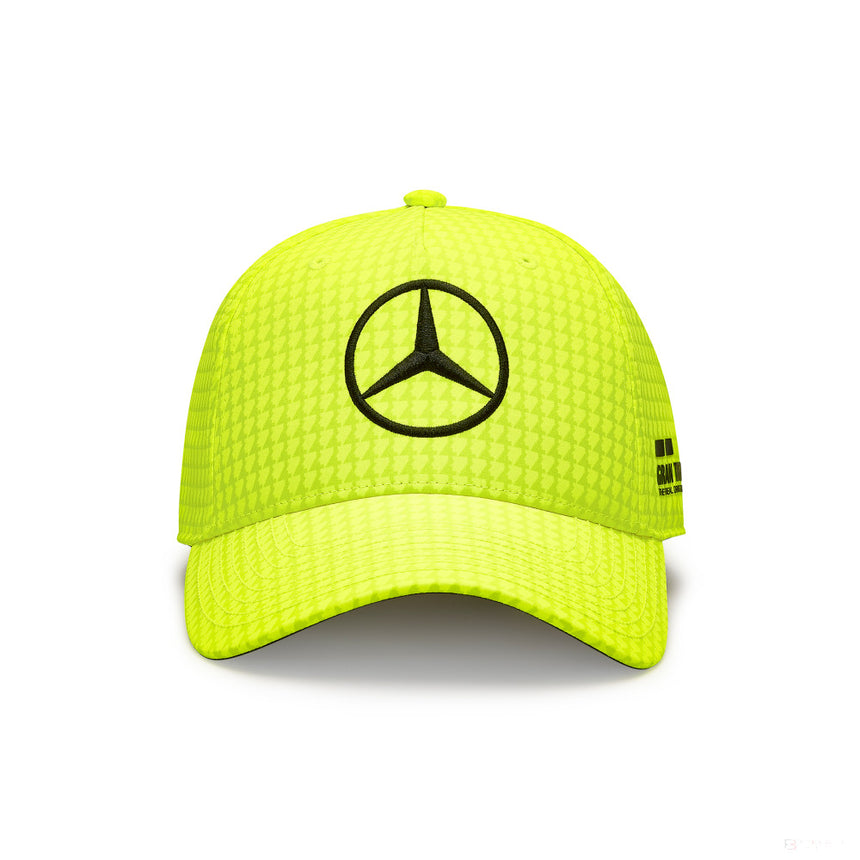 Mercedes Team Lewis Hamilton Col Driver gorra de béisbol amarillo neón, 2023 - FansBRANDS®