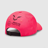 Mercedes Team Lewis Hamilton Col Driver gorra de béisbol rosa neón, 2023
