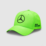 Gorra de béisbol Mercedes Team Kids Lewis Hamilton Col Driver Verde neón, 2023