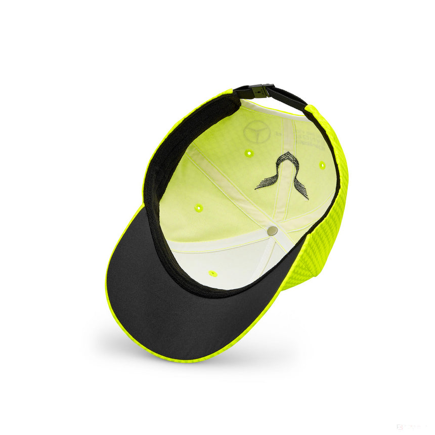 Mercedes Team Kids Lewis Hamilton Col Driver gorra de béisbol Amarillo neón, 2023 - FansBRANDS®