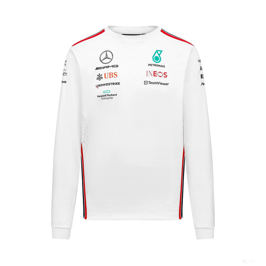 Mercedes Team, Camiseta Driver de manga larga para hombre, blanca, 2023 - FansBRANDS®