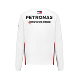 Mercedes Team, Camiseta Driver de manga larga para hombre, blanca, 2023