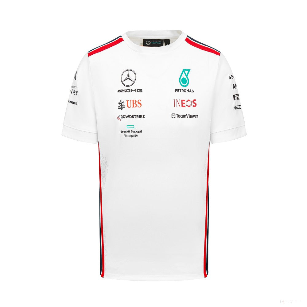 Equipo Mercedes, camiseta Driver de hombre, blanca, 2023