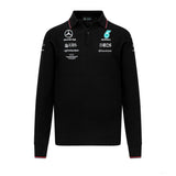Equipo Mercedes, camiseta de punto de manga larga, negra, 2023