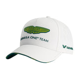 Gorra de Aston Martin, del equipo, blanca