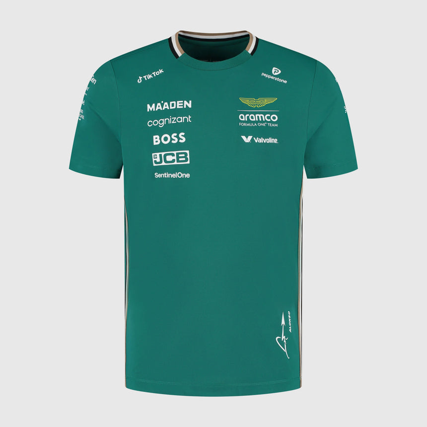 Aston Martin AMF1, Équipe, T-Shirt, Fernando Alonso, Grün 🔥