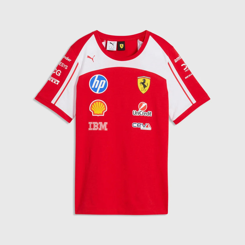 Ferrari camiseta, equipo, mujeres, roja