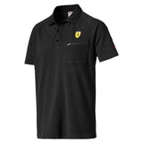 Camiseta de hombre con cuello, Puma, Ferrari shield, Hombre, Negro, 2017