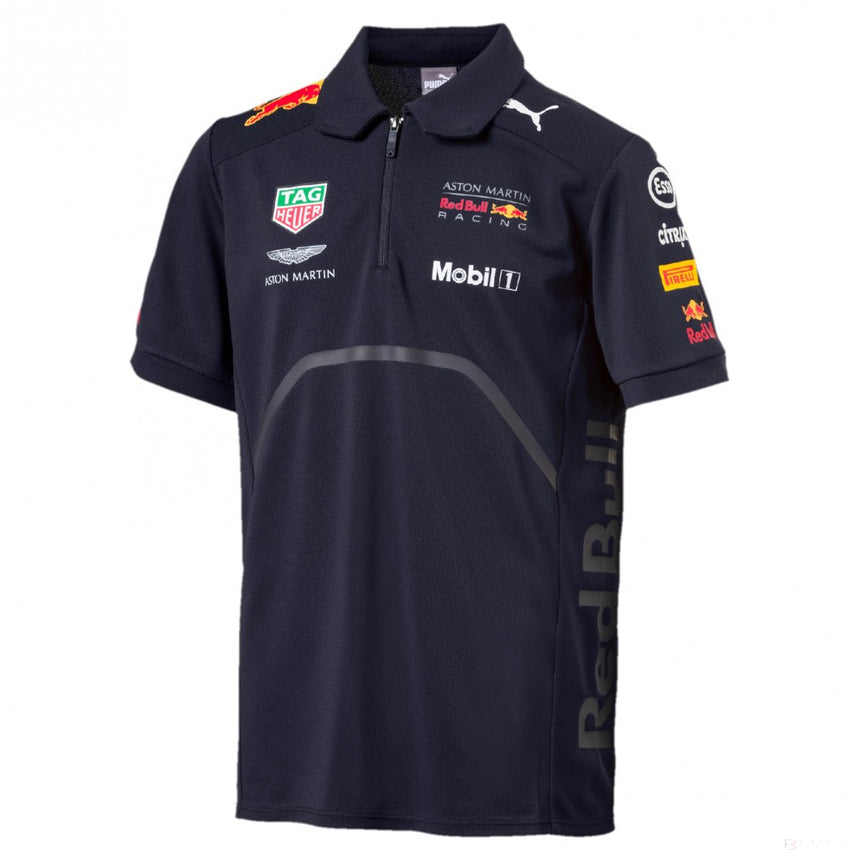 Camiseta infantil con cuello, Red Bull Team, Azul, 2018 - FansBRANDS®