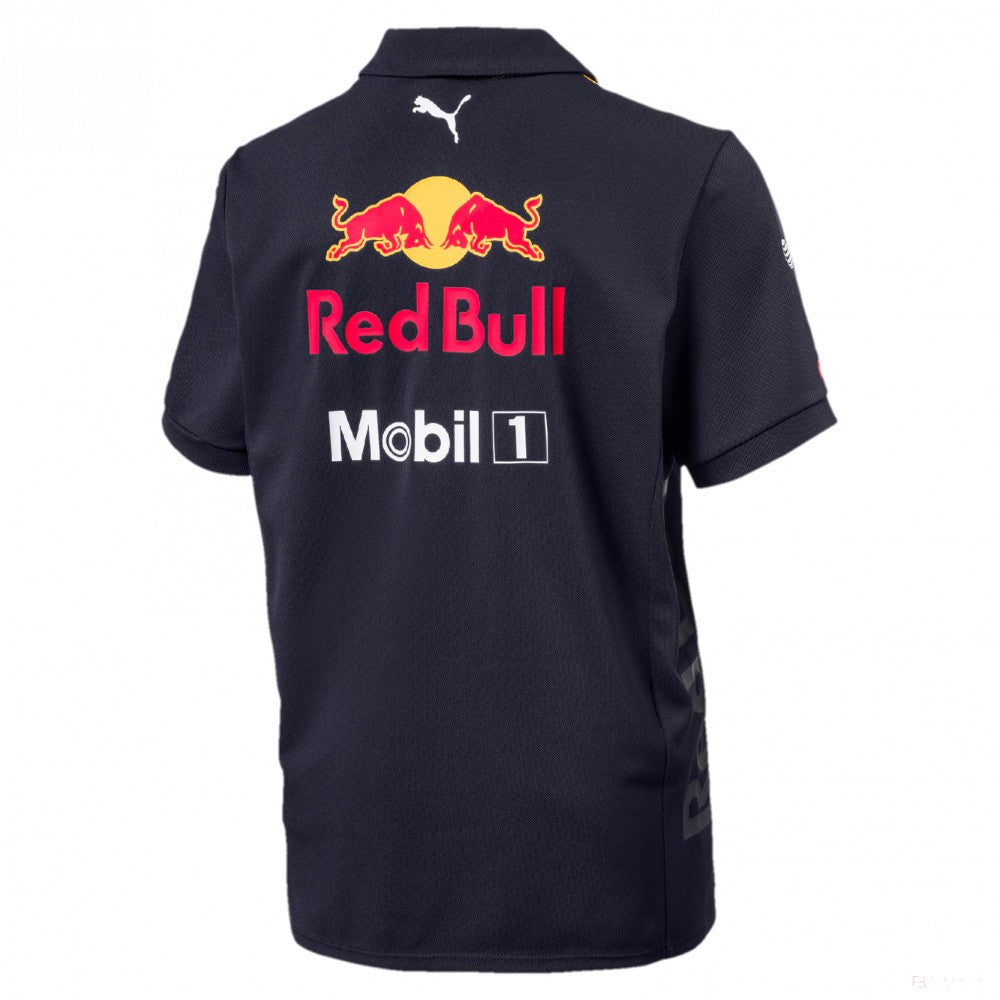 Camiseta infantil con cuello, Red Bull Team, Azul, 2018