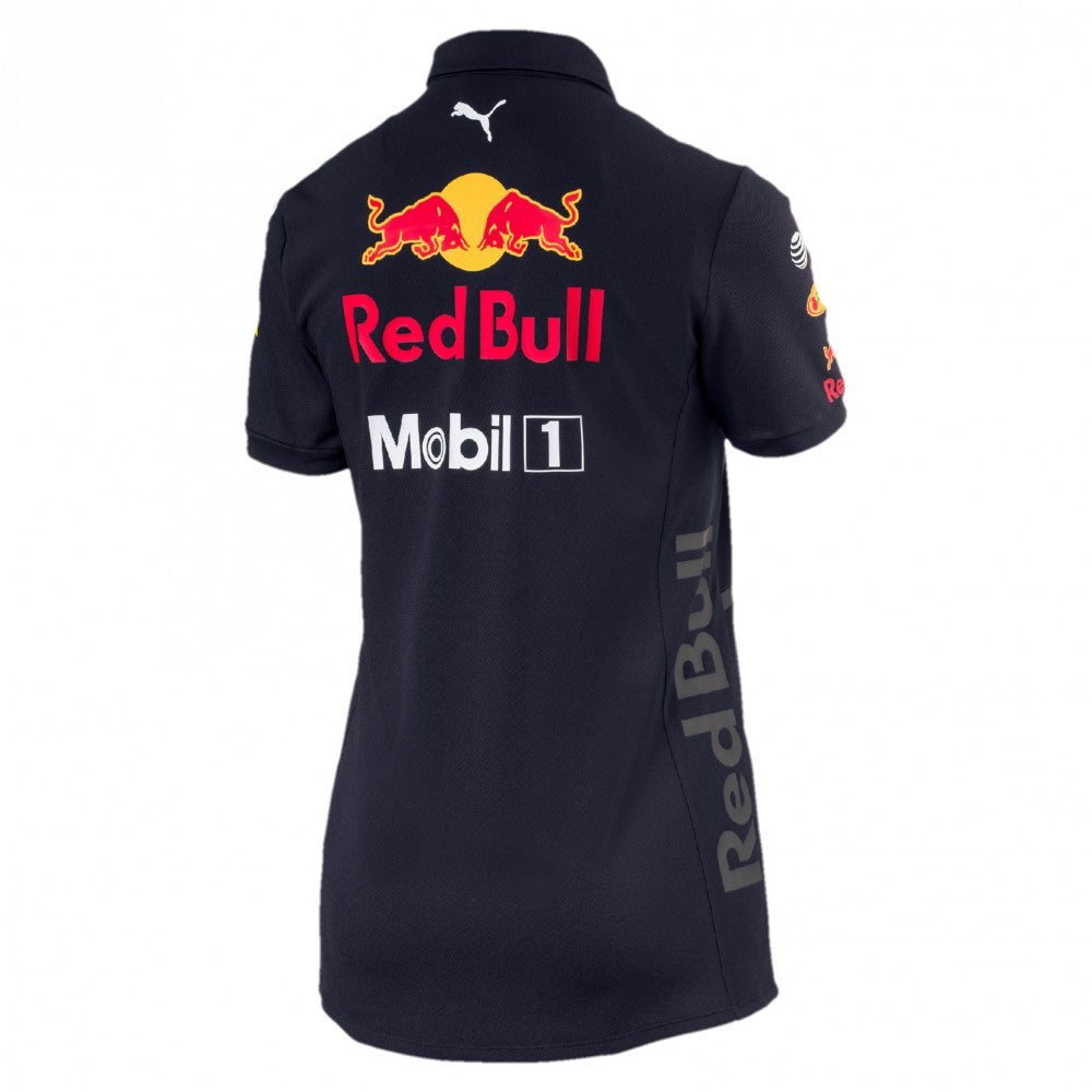 Camiseta de mujer con cuello, Red Bull Team, Azul, 2018