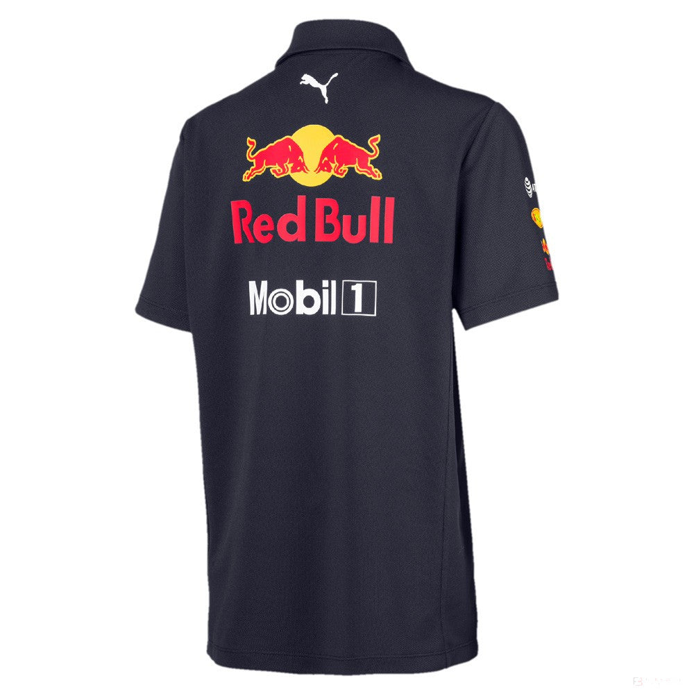 Camiseta infantil con cuello, Red Bull, Azul, 2019