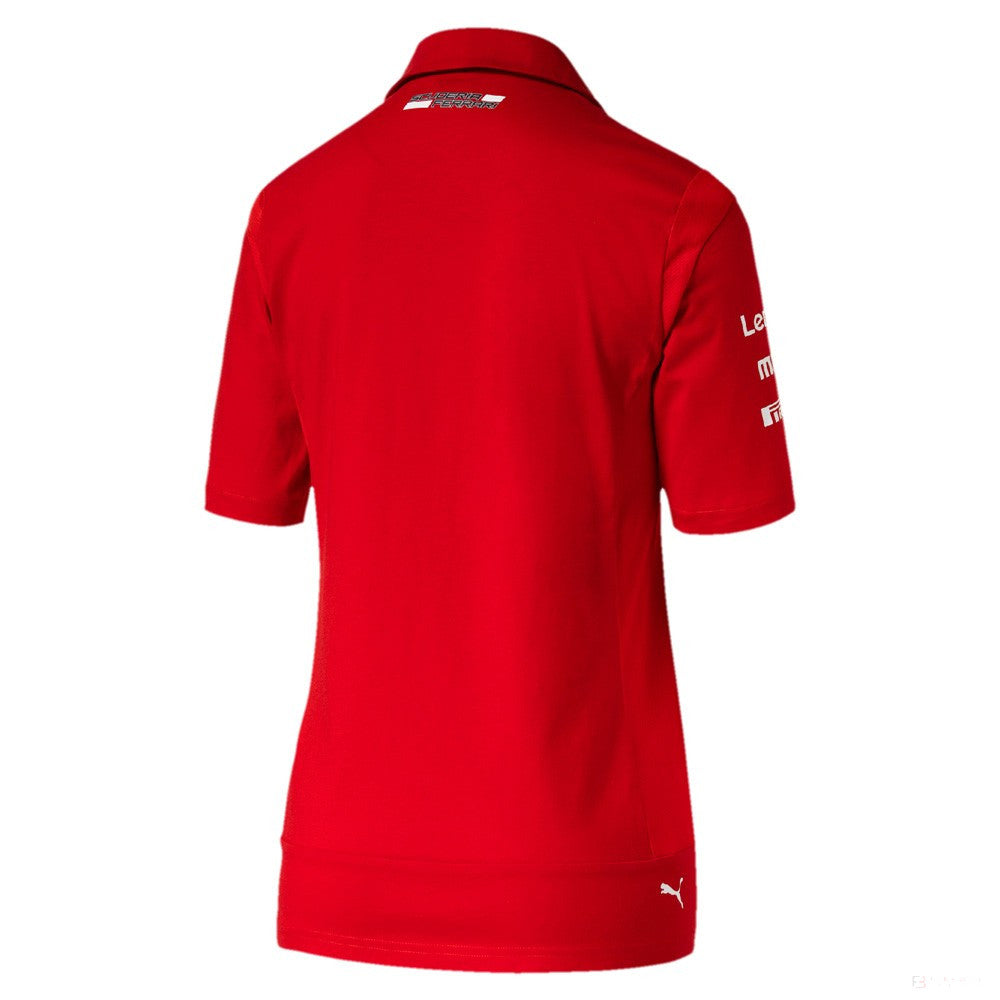 Camiseta de mujer con cuello, Puma Ferrari, Rojo, 2019