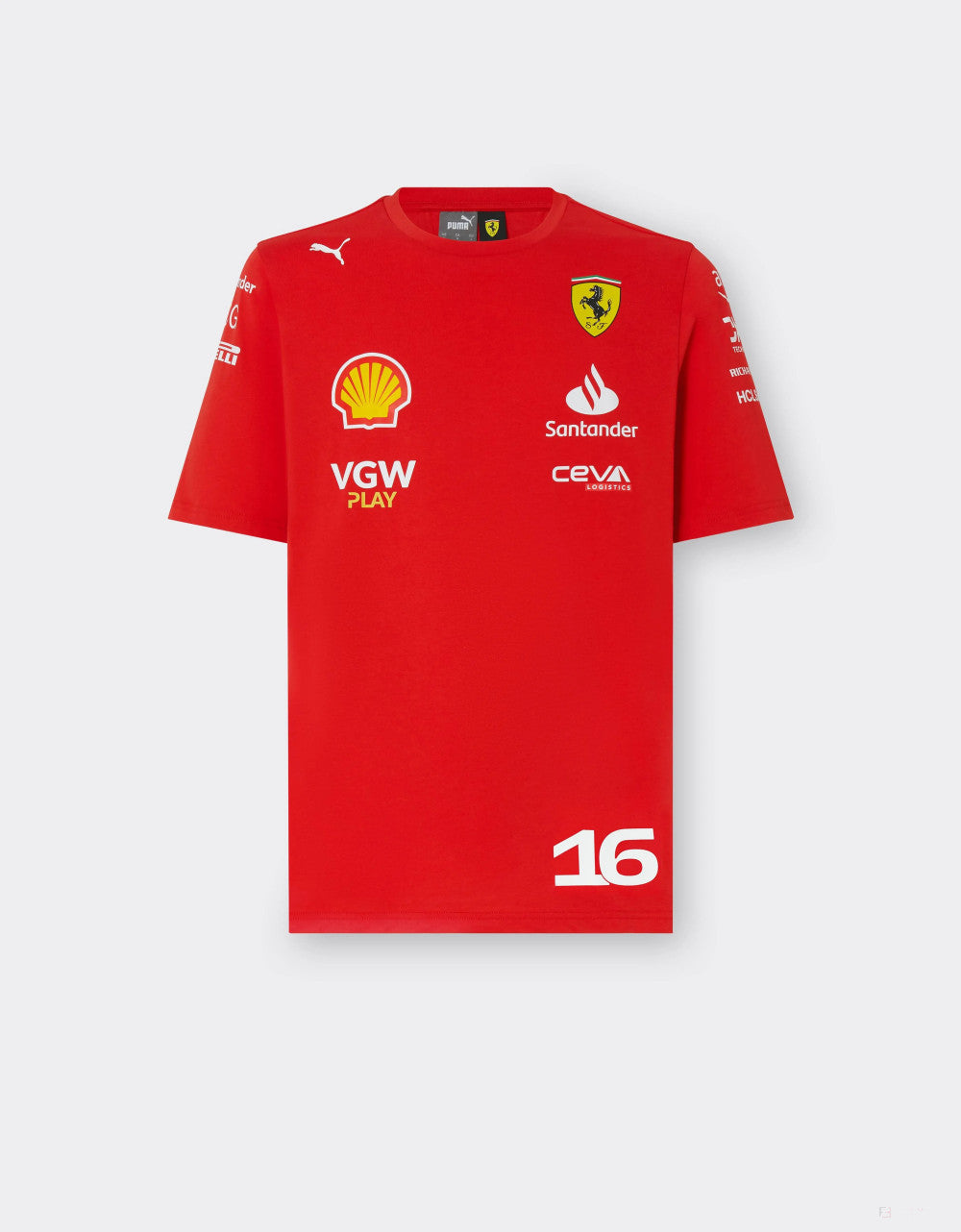 Ferrari camiseta, Puma, Charles Leclerc, rojo