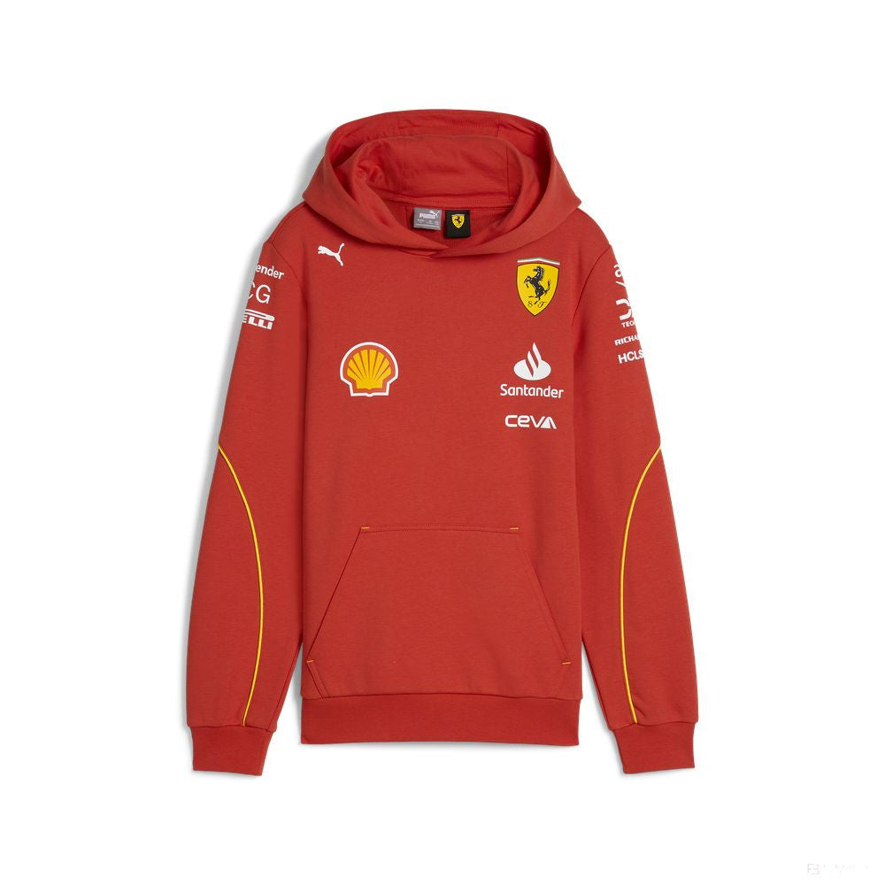 Ferrari sudadera con capucha, Puma, equipo, niño, rojo, 2024