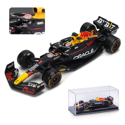 Red Bull Racing RB19 modelo de coche, bburago, 1:43, Max Verstappen #1, Caja de acrílico, 2023