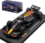 Red Bull Racing RB19 modelo de coche, bburago, 1:43, Max Verstappen #1, Caja de acrílico, 2023