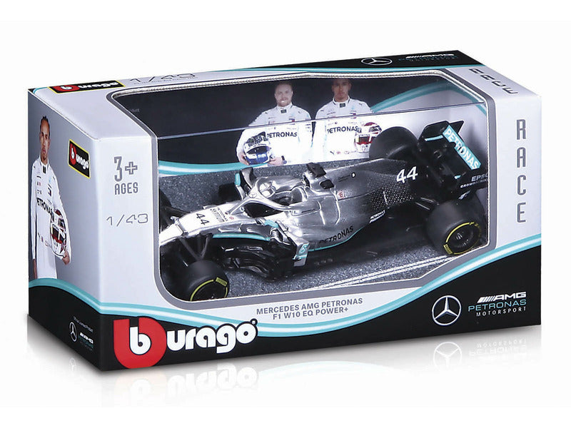 Mercedes modelo a escala, bburago, Lewis Hamilton #44, W10 EQ Power+