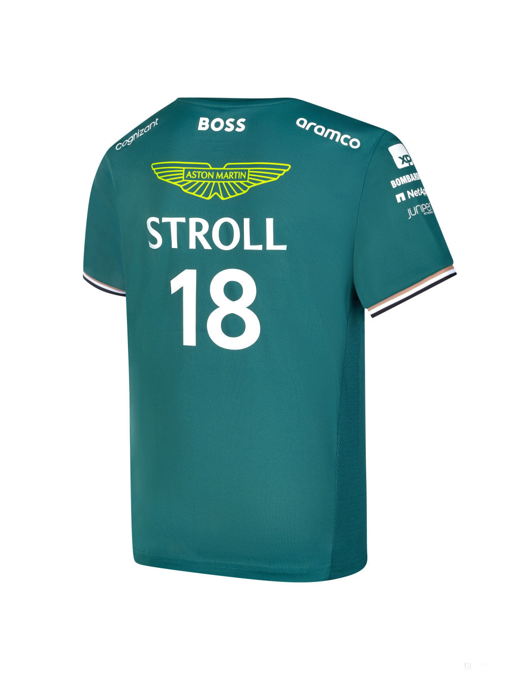 Aston Martin t-shirt, Lance Stroll, kids, green, 2023 - FansBRANDS®