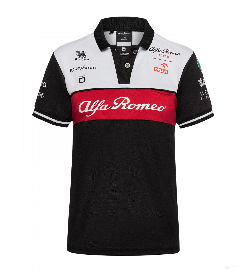 2022, Negro, Mujeres, Alfa Romeo Team Camiseta