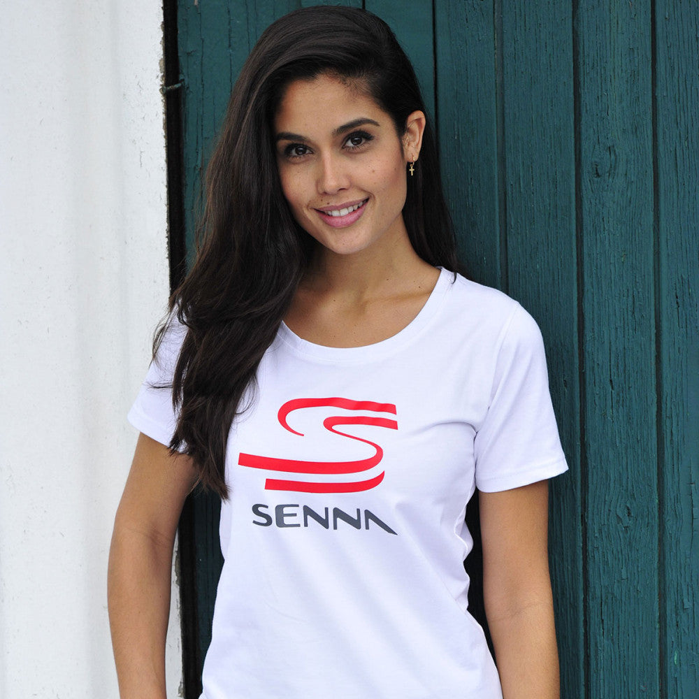 Camiseta de Mujer, Ayrton Senna, Blanco, 2020