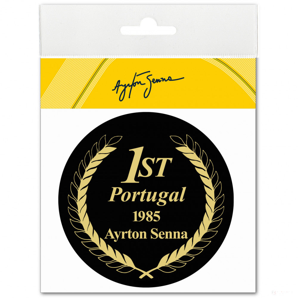 Pegatina, Ayrton Senna Portugal 1985, Negro, 2021