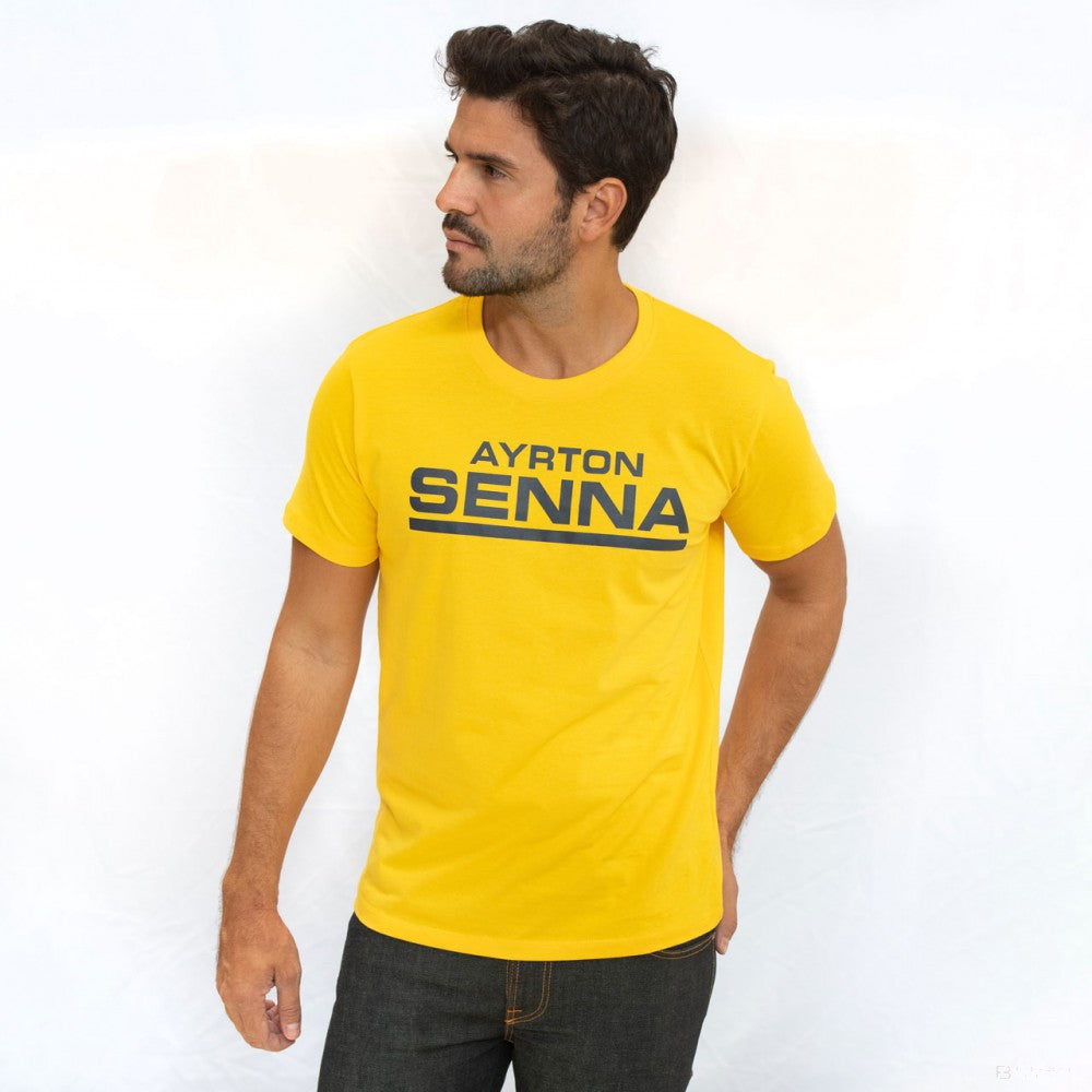 Camiseta para hombre, Senna Signature, Amarillo, 2018