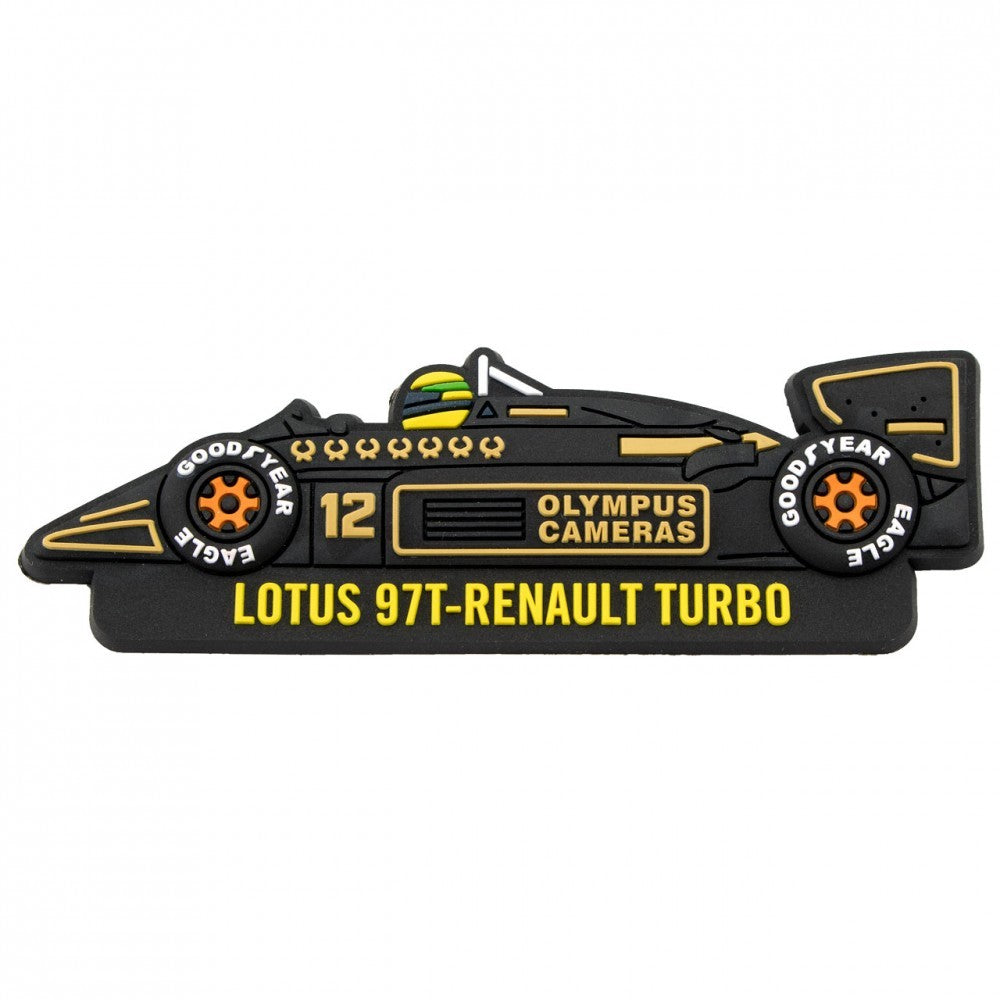 Imán de refrigerador, Senna Team Lotus, Unisex, Negro, 2017