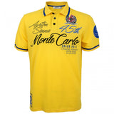 Camiseta de hombre con cuello, Senna Monaco champion, Amarillo, 2016