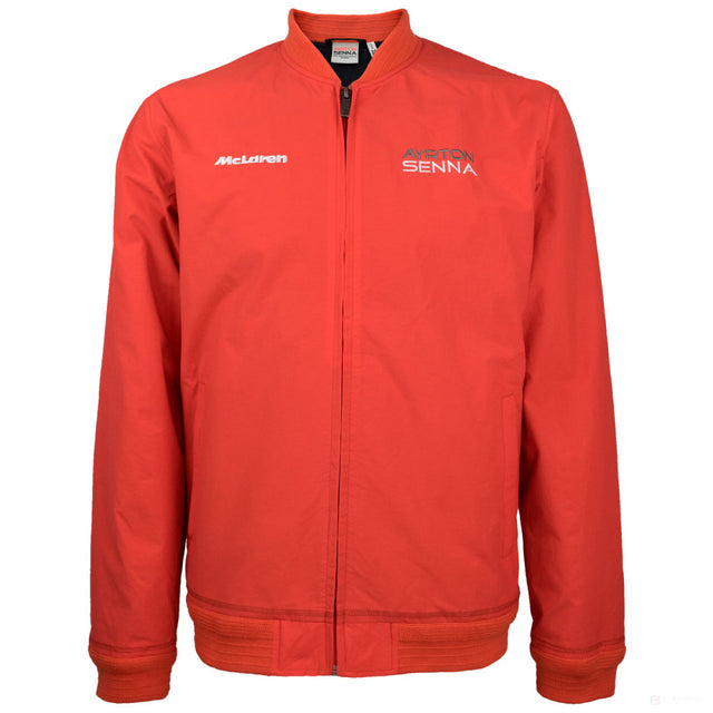 Chaqueta de hombre, Ayrton Senna 3 Times Champion, Naranja, 2020 - FansBRANDS®