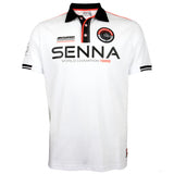 Camiseta de hombre con cuello, Ayrton Senna World Champion 1988, Blanco, 2020 - FansBRANDS®