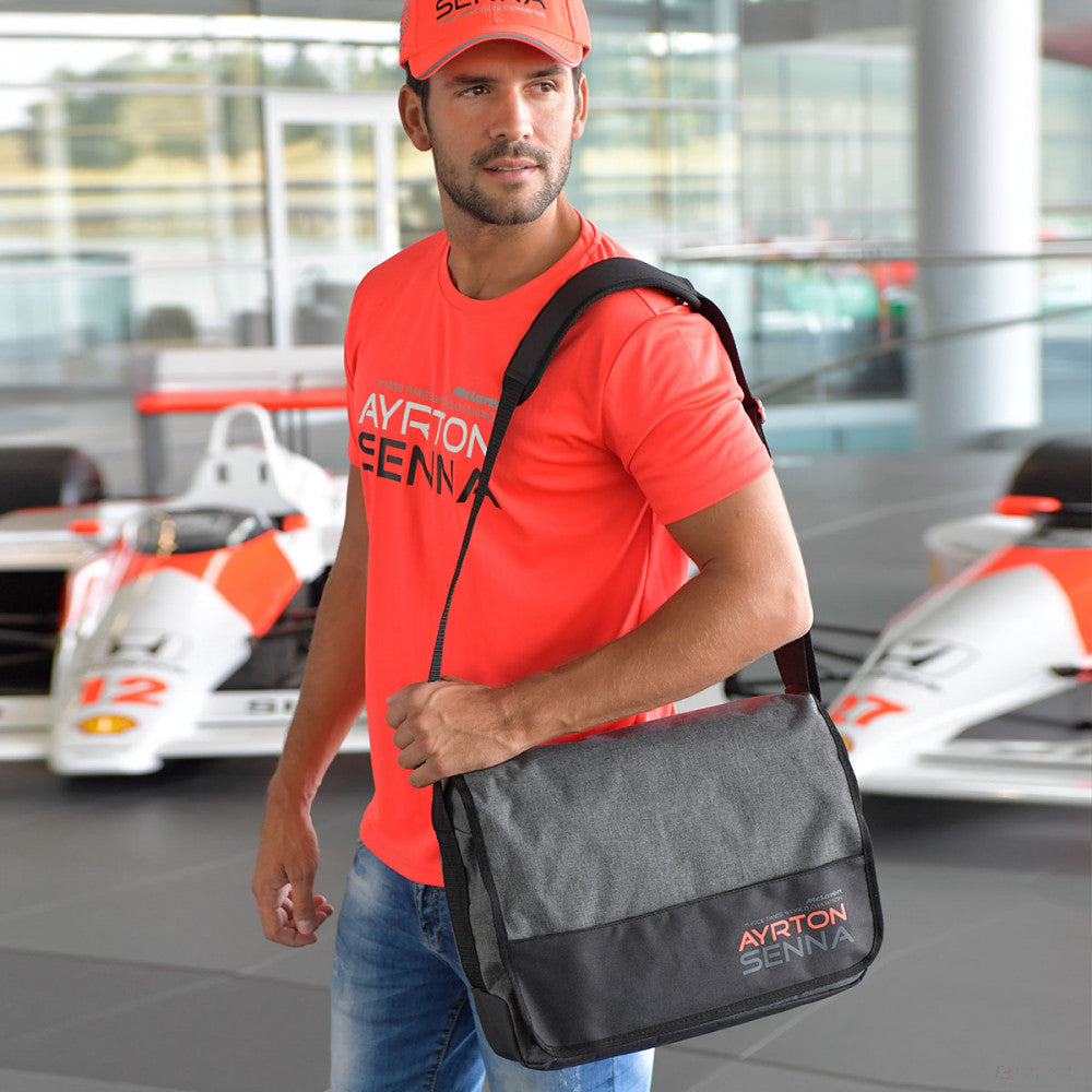 Bolsa para laptop, Senna McLaren, Unisex, Negro, 38x28x11 cm, 2017 - FansBRANDS®