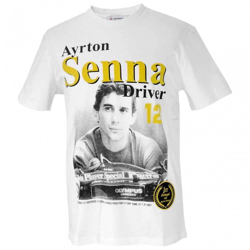 Camiseta para hombre, Senna 1985, Blanco, 2016