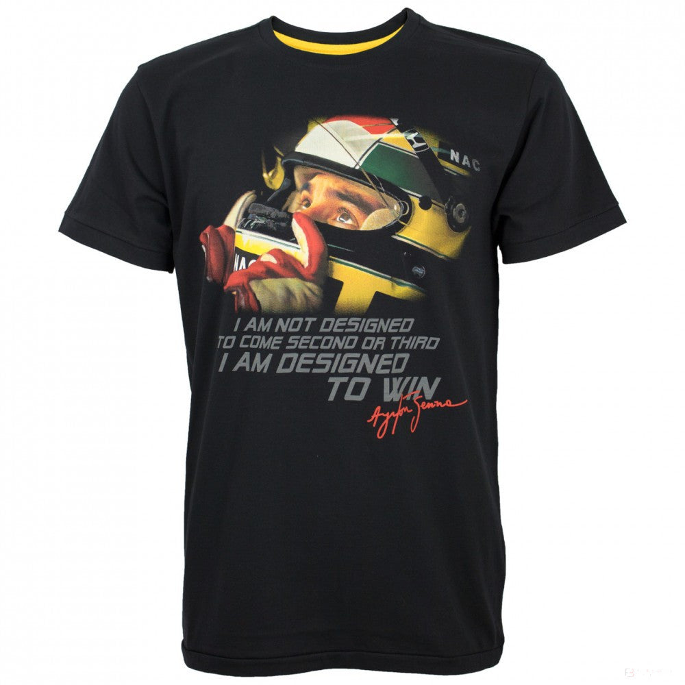 Camiseta para hombre, Senna Designed to Win, Negro, 2018