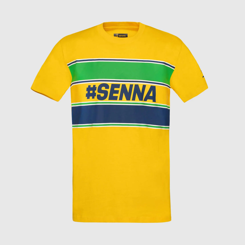 camiseta de Ayrton Senna, #SENNA, amarillo