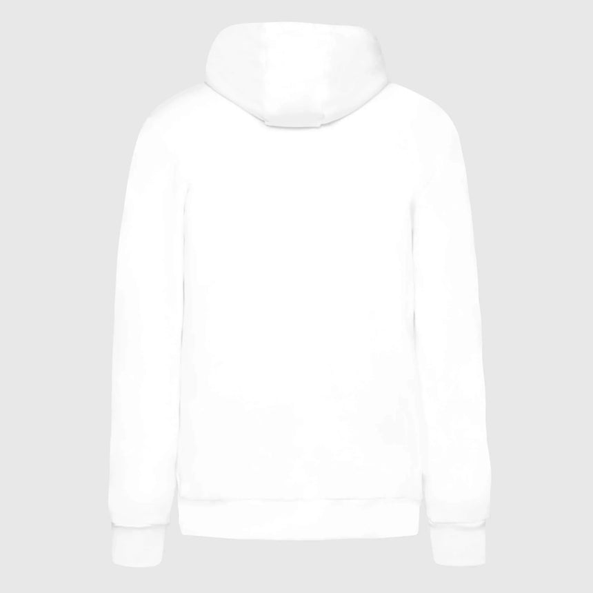 Ayrton Senna sudadera con capucha, rayas, blanca