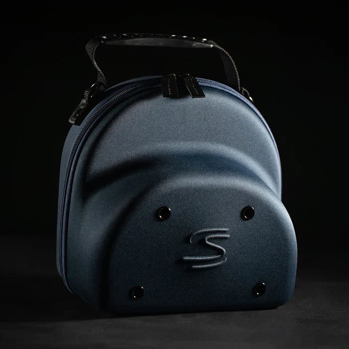 gorra Ayrton Senna, Nacional, original 1984, con estuche rígido de tela, azul