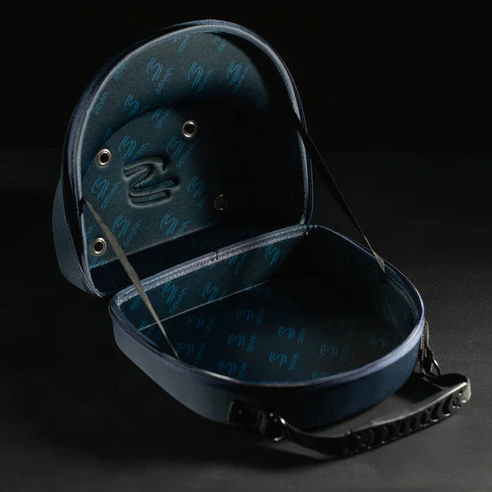 gorra Ayrton Senna, Nacional, original 1984, con estuche rígido de tela, azul