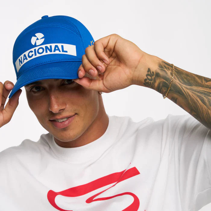 gorra Ayrton Senna, Nacional, vintage, lavada, azul