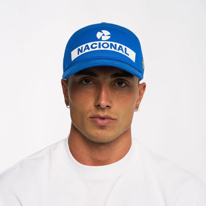 gorra Ayrton Senna, Nacional, vintage, lavada, azul