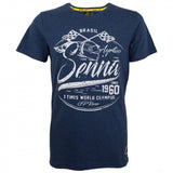Camiseta para hombre, Senna 3 Times Champion, Azul, 2018
