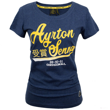 Camiseta de Mujer, Ayrton Senna Vintage, Azul, 2020 - FansBRANDS®