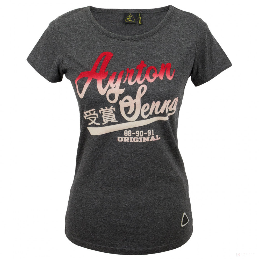 Camiseta de Mujer, Ayrton Senna Vintage, Gris, 2020