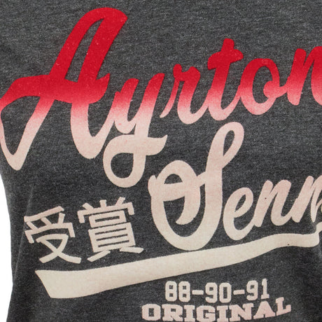 Camiseta de Mujer, Ayrton Senna Vintage, Gris, 2020