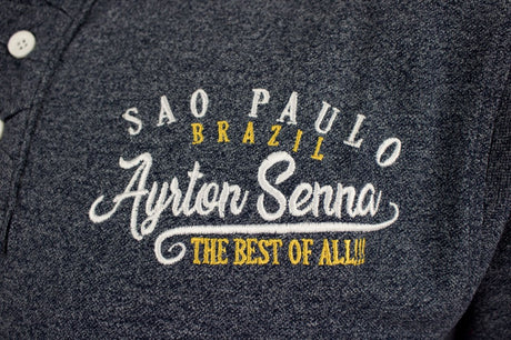 Camiseta de hombre con cuello, Senna Sao Paulo, Azul, 2018 - FansBRANDS®