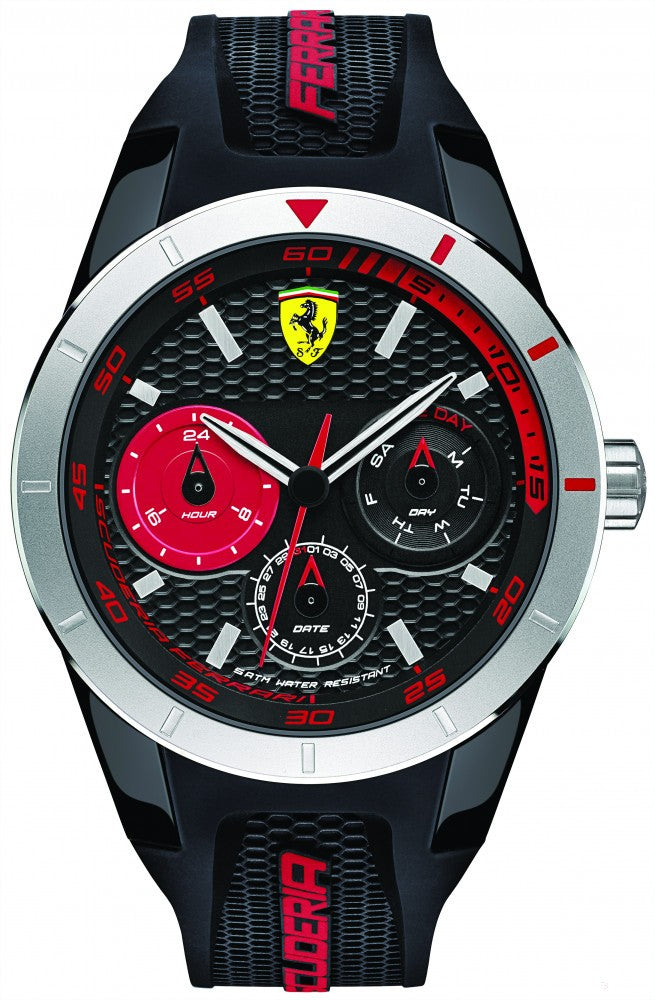 Reloj de hombre, Ferrari Redrev T, Negro-Rosu, 2019