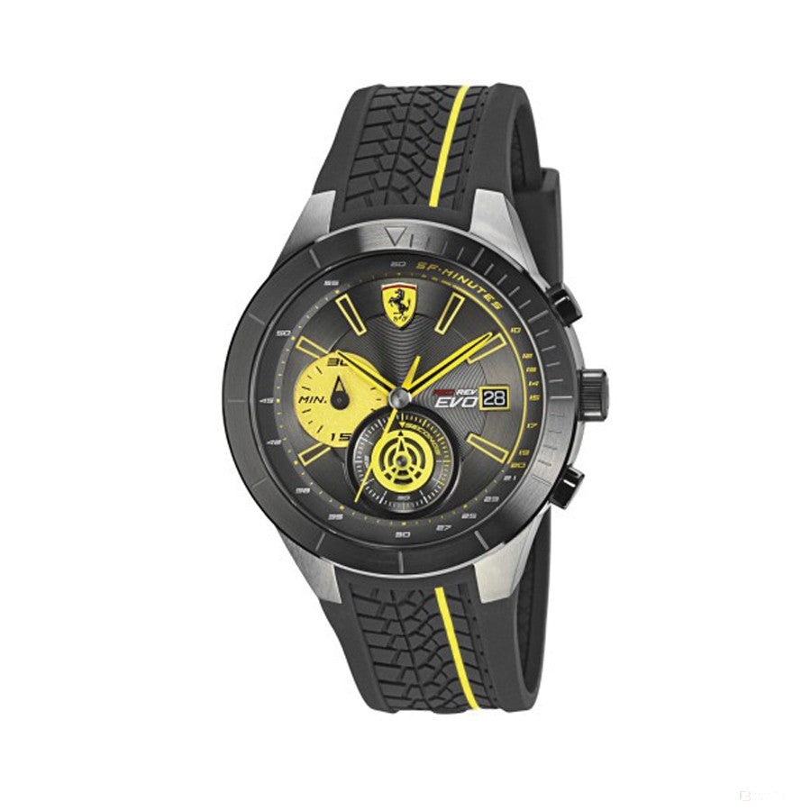 Reloj de hombre, Ferrari Redrev EVO Quartz, Negro-Amarillo, 2019 - FansBRANDS®