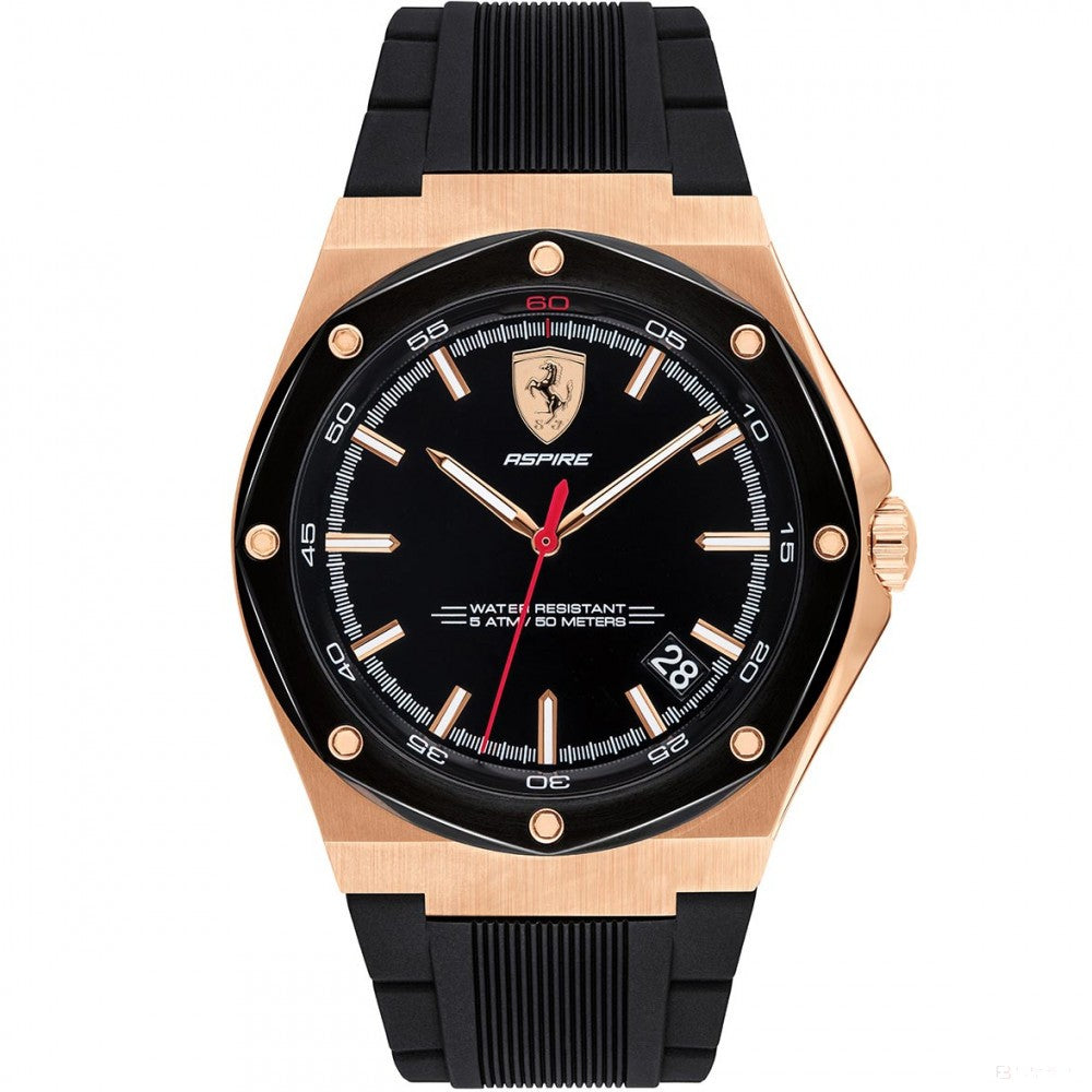 Reloj de hombre, Ferrari Aspire 3HD, Negro-Oro, 2019