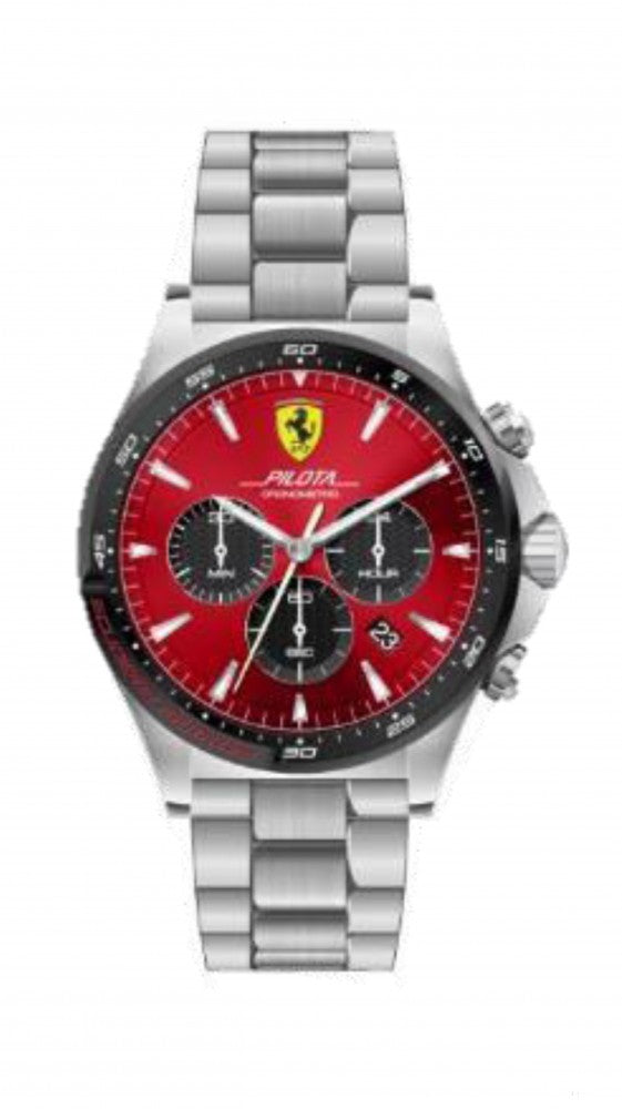 Reloj de hombre, Ferrari Pilota Chrono, Rojo, 2019