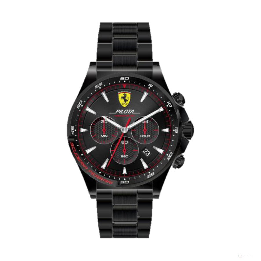 Reloj de hombre, Ferrari Pilota Chrono, Negro-Oro, 2019